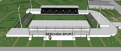 Renovatie en uitbreiding stadion Berchem Sport voor Koninklijk Berchem Sport in Koninklijk Berchem Sport, Berchem