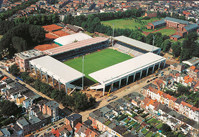 Vernieuwen en uitbreiden van het voormalig Olympisch Stadion: 3 nieuwe tribunes, publieksgebouw, spelersgebouw voor Germinal Beerschot Antwerpen in Olympisch stadion GBA, Antwerpen