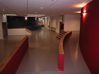 Agoraruimte, auditoria & klaslokalen voor Provincie Antwerpen in AP Hogeschool campus Sint Jacob