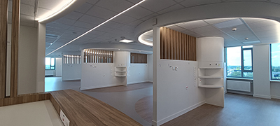 Herlocatie en verbouwing vanaf ruwbouw oncologisch dagziekenhuis (D6) voor AZORG in AZORG Campus Moorselbaan