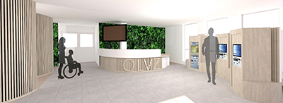 Herlocalisatie en herinrichting vanaf ruwbouw van de zorgstraat, consultaties, geriatrie, geriatrisch dagziekenhuis, psychiatrisch dagziekenhuis voor AZORG in AZORG Campus Asse